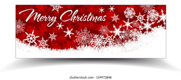 Snowflakes - Snowflake Web Banner with Copy Space