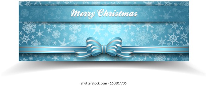 Snowflakes - Snowflake Web Banner with Copy Space