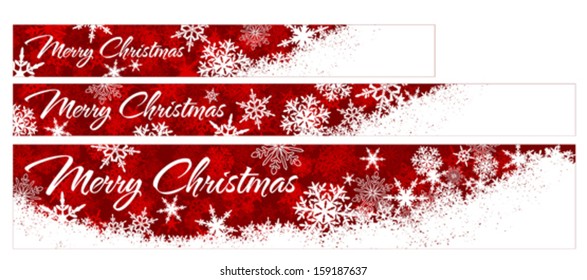 Snowflakes - Snowflake Web Banners with Copy Space