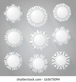 Snowflakes with space for text