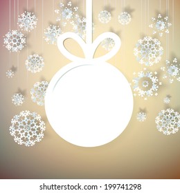 Snowflakes and space for text. plus EPS10