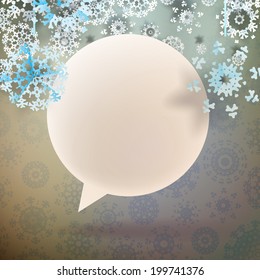 Snowflakes and space for text. plus EPS10