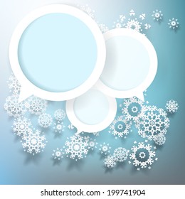 Snowflakes and space for text. plus EPS10