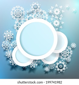 Snowflakes and space for text. plus EPS10