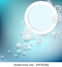 Snowflakes and space for text. plus EPS10