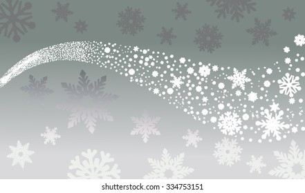 Snowflakes And Space For Text.Vector Illustration of a Winter Background.