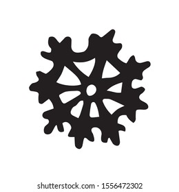 snowflakes or star  doodle icon  on a white background 