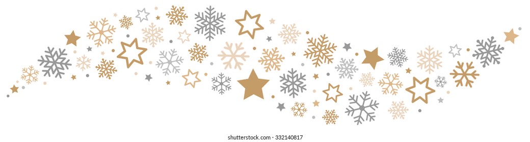 Snowflakes and Stars Border