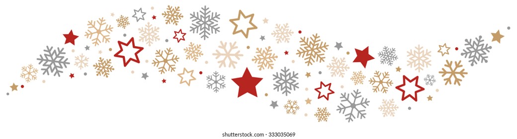 Snowflakes and Stars Border