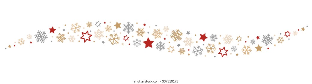 Snowflakes and Stars Border