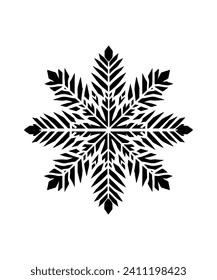 SNOWFLAKEN STENCIL VEKTOR. MANDALA STYLE.