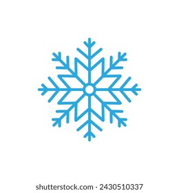 Snowflakes Style Design for Labels, Winter Frozen Symbol illustration