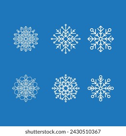 Schneeflocken Stil Design für Etiketten, Winter Frozen Symbol Illustration