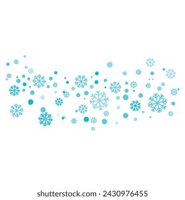 Snowflakes Style Design for Labels, Winter Frozen Symbol illustration