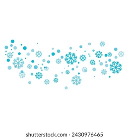 Diseño de estilo de copos de nieve para etiquetas, ilustración de símbolo congelado de invierno