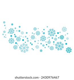 Snowflakes Style Design for Labels, Winter Frozen Symbol illustration