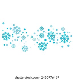 Snowflakes Style Design for Labels, Winter Frozen Symbol illustration