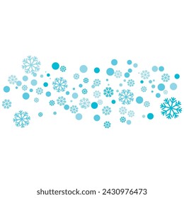 Snowflakes Style Design for Labels, Winter Frozen Symbol illustration