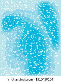 Snowflakes swirl on the eve of the new year