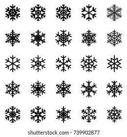 Snowflakes symbol set