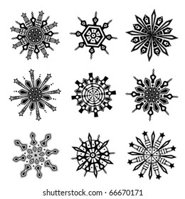 snowflakes symbols (black version)