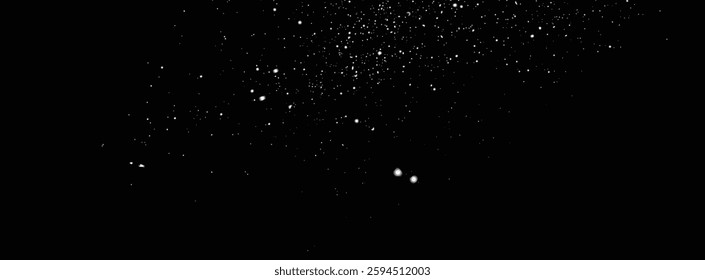 Snowflakes texture. Vector transparent white snowfall background