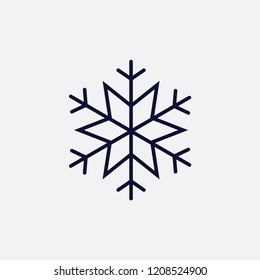 Snowflakes thin line ftat design vector illustration. snow crystal icon vector