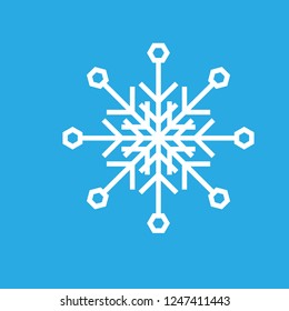 Snowflakes thin line ftat design