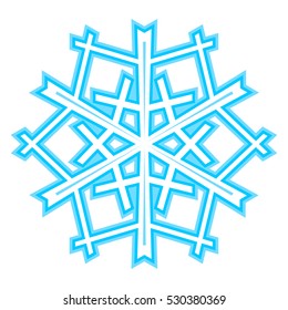 Snowflakes. Transparent background.