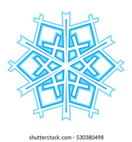 Snowflakes. Transparent background.