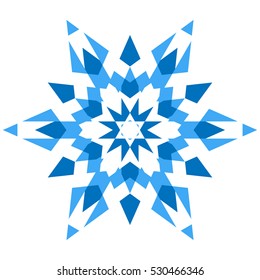Snowflakes. Transparent background.