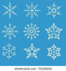 Snowflakes Vector for Christmas card