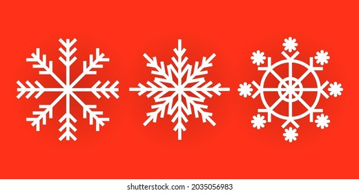 Snowflakes. Vector Christmas and New Year decoration elements.