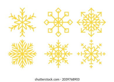 Snowflakes. Vector Christmas and New Year decoration elements.