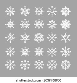 Snowflakes. Vector Christmas and New Year decoration elements.