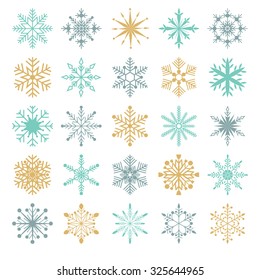 Snowflakes vector collection
Twenty five snowflakes vector set