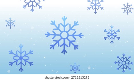 Snowflakes Vector Design, Cartoon Snow Flakes Illustration, Christmas, Frozen, Winter background, Graphic Design, Vector 