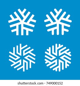 Snowflakes vector design templates.
Merry Christmas and Happy New Year decoration symbols.