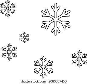 Snowflakes Vector Drawing Sembol Ai