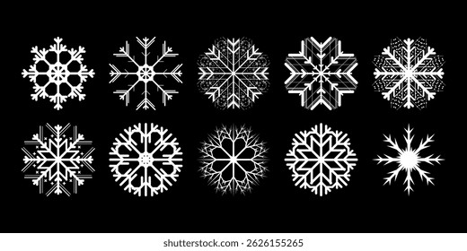 vetor flocos de neve em design de ilustração gráfica vetorial