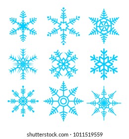 Snowflakes Vector Vector Graphic Illustration Sign Symbol Design Set