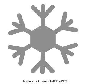 snowflakes vector icon isolated on white background, gray vector symbol