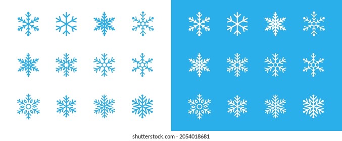 Icono vector copos de nieve. Icono de logotipo de vectores de nieve