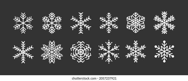 Schneeflocken, Vektorsymbol. Symbol Logo, Schnee, Vektorsymbol
