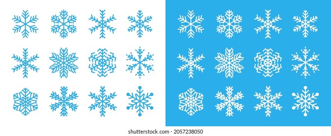Icono vector copos de nieve. Icono de logotipo de vectores de nieve