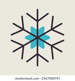 Snowflakes vector icon. Winter sign. Graph symbol for event and holiday web site and apps design, logo, app, UI