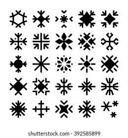 Snowflakes Vector Icons 2