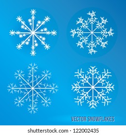 Snowflakes. Vector Icy Illustration.