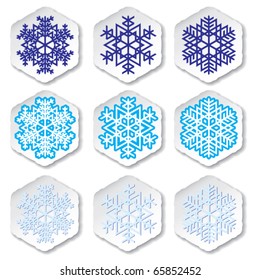 Schneeflocken. Vektorgrafik.