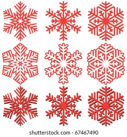 Snowflakes. Vector illustration.